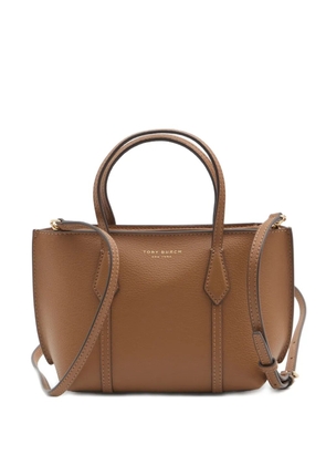 Tory Burch mini Perry zip-top leather tote bag - Brown
