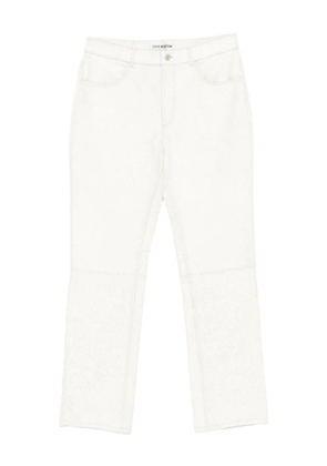 COLE BUXTON cracked-finish trousers - White