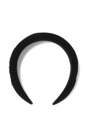 Toga embellished velvet headband - Black