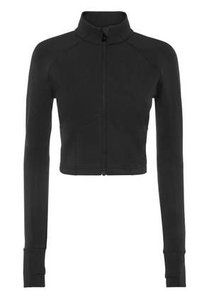 Plein Sport cropped zipped performance sweatshirt - Black