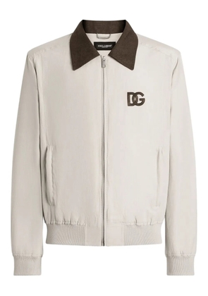 Dolce & Gabbana zip-up bomber jacket - Neutrals