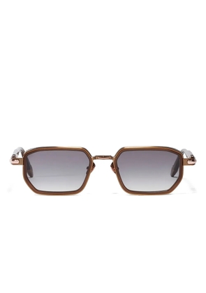John Dalia Miles geometric-frame sunglasses - Brown