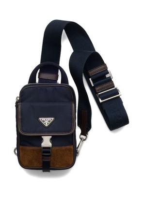 Prada Re-Nylon triangle-logo shoulder bag - Blue