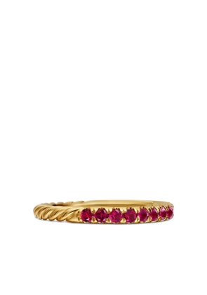 David Yurman 18kt yellow gold Cable Collectibles ruby ring (2mm)