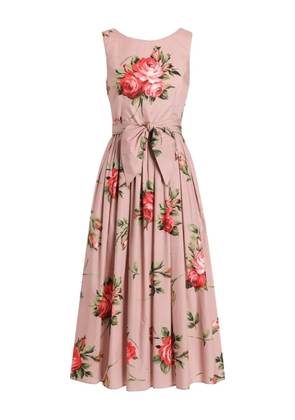 Dolce & Gabbana floral print tie dress - Pink
