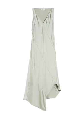 Jil Sander crystal V-neck dress - Neutrals