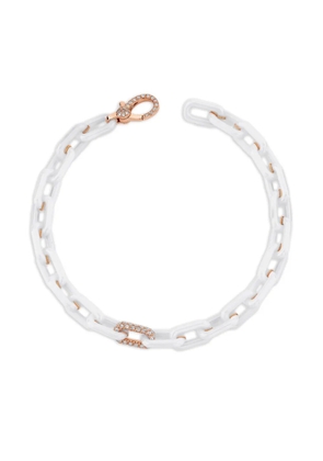 SHAY 18K rose gold mini cable-link diamond bracelet - Pink