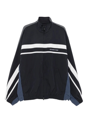 Balenciaga 50/50 panelled zip-up jacket - Black