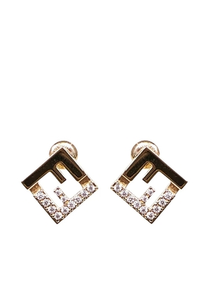 FENDI Forever logo earrings - Gold