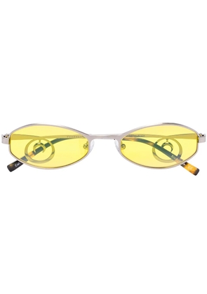 Marine Serre x Vuarnet Swirl oval-frame sunglasses - Yellow