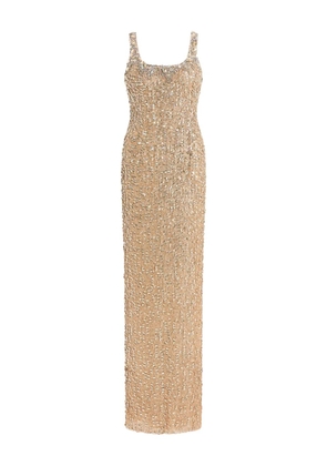 Jenny Packham Tatianna sequin-embellished maxi dress - Neutrals