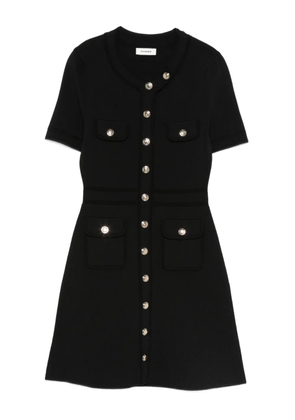 SANDRO button-detail mini dress - Black