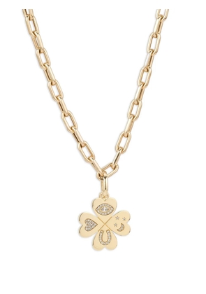 Adina Reyter 14K yellow gold Clover diamond necklace