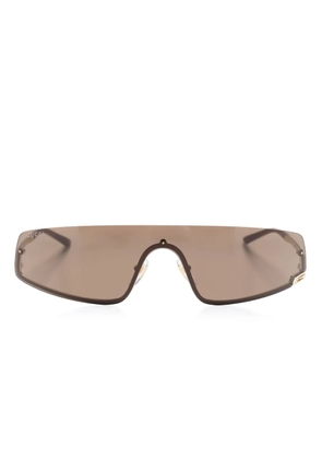 Gucci Eyewear Square-G-motif shield-frame sunglasses - Gold