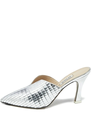 The Attico stiletto mules - Silver