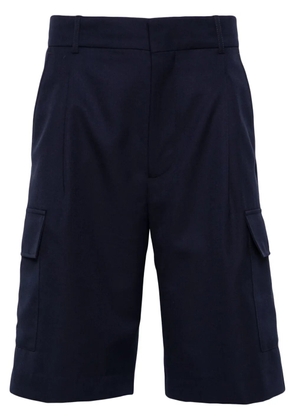 Drôle De Monsieur mid-rise twill cargo shorts - Blue