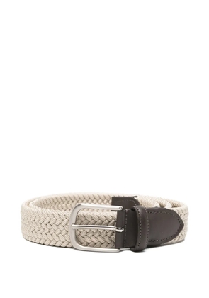 ERALDO braided leather-detail belt - Neutrals
