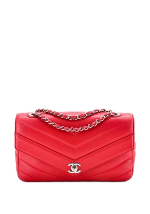 CHANEL Pre-Owned Data Center Envelope Flap Bag Chevron Caviar Large crossbody bag - Red