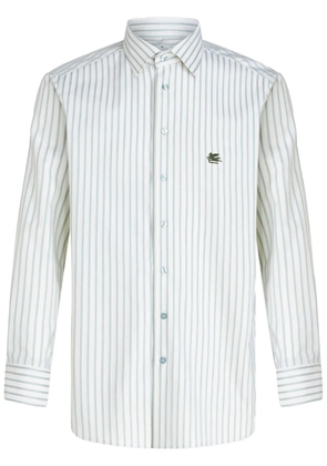 ETRO logo-embroidered cotton shirt - Green