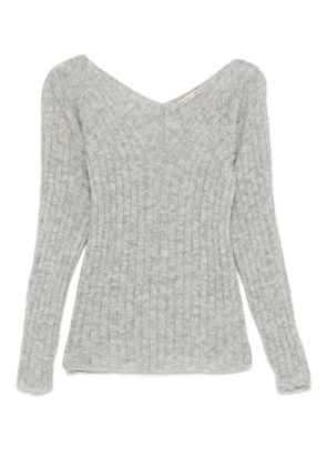 Paloma Wool Vita V-neck ribbed sweater - Grey