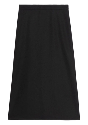 Balenciaga A-line flared wool skirt - Black