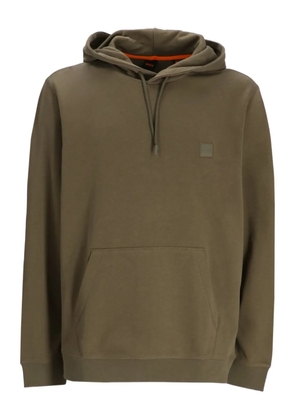 BOSS logo-appliqué hoodie - Green