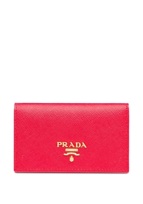 Prada Saffiano logo-plaque wallet - Pink