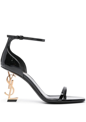 Saint Laurent Opyum 85mm patent-leather sandals - Black