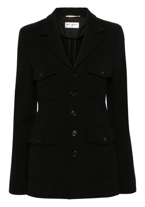 Saint Laurent Saharienne four-pocket blazer - Black