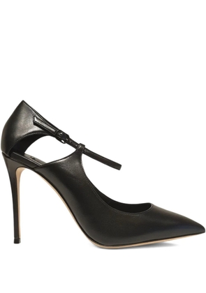 Casadei 100mm Samurai Julia T-strap stiletto pumps - Black