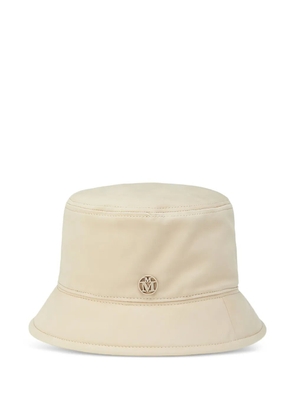Maison Michel Axel logo-plaque hat - Neutrals