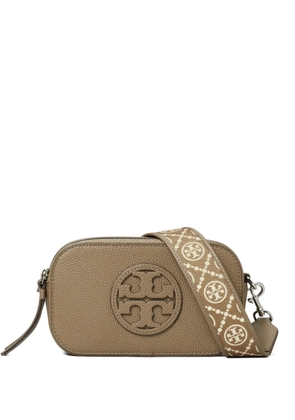 Tory Burch Miller logo-embossed leather crossbody bag - Brown