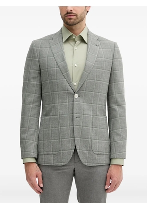 BOSS checked patch-pocket blazer - Grey