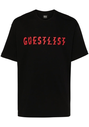 44 LABEL GROUP Lasered cotton T-shirt - Black