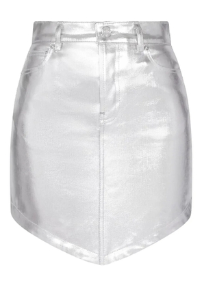 Alexandre Vauthier asymmetric-denim mini skirt - Silver