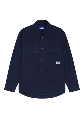 HUGO pinstripe pocket shirt - Blue