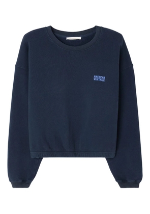 American Vintage Izubird logo sweatshirt - Blue
