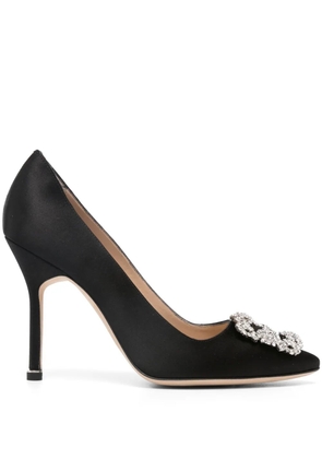 Manolo Blahnik Hangisi 110mm crystal-embellished pumps - Black