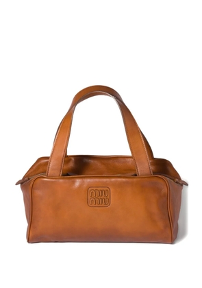 Miu Miu leather zipped shoulder bag - Brown