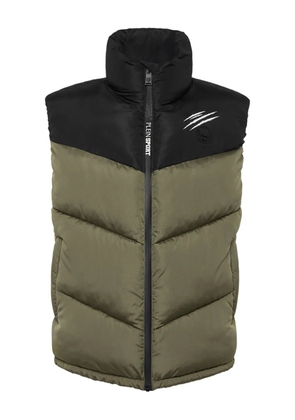 Plein Sport claw-print quilted gilet - Green