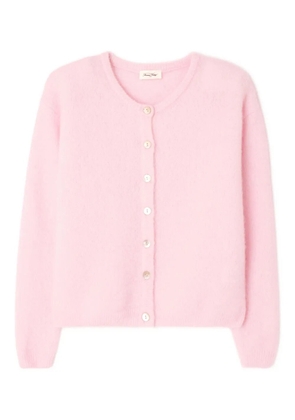 American Vintage Vitow button ribbed cardigan - Pink