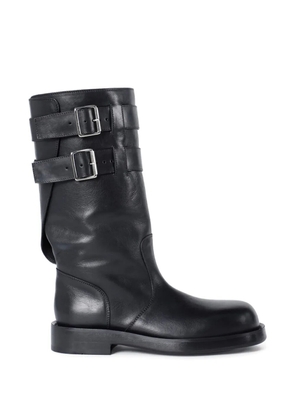 Ann Demeulemeester double-buckle calfskin boots - Black