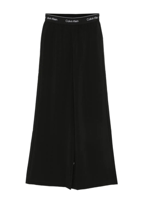Calvin Klein logo-waistband trousers - Black