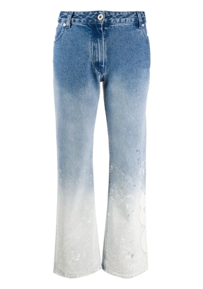Off-White bleach effect straight jeans - Blue