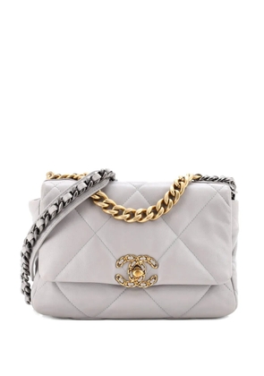 CHANEL Pre-Owned 19 Flap Bag Quilted Leather Medium crossbody bag - Grey