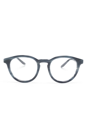 Giorgio Armani marbled round-frame glasses - Blue