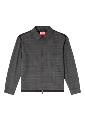 Diesel J-Ting checked zip-up shirt jacket - Grey