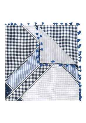 Weekend Max Mara tassel-detail multi-print scarf - Blue