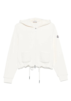 Moncler knitted-pocket hoodie - White