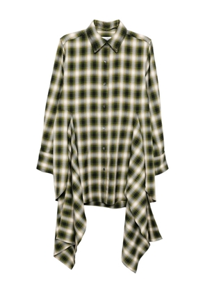 Monse plaided shirt dress - Green